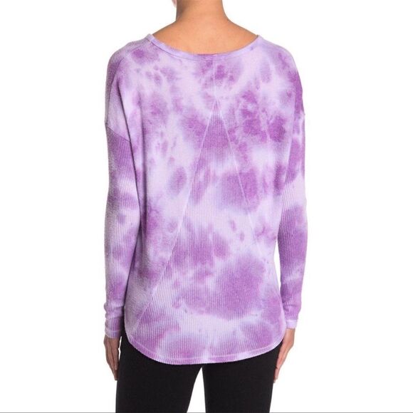 Theo & Spence Purple Tie Dye Fuzzy Long Sleeve Top - Picture 2 of 10